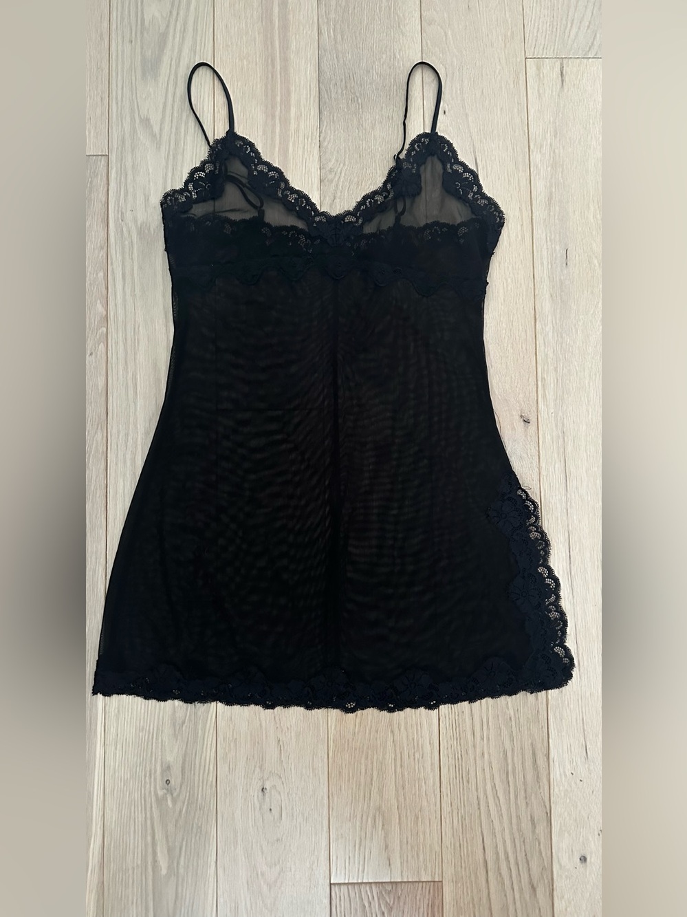 Vintage Y2K chemise black dress slip nightgown